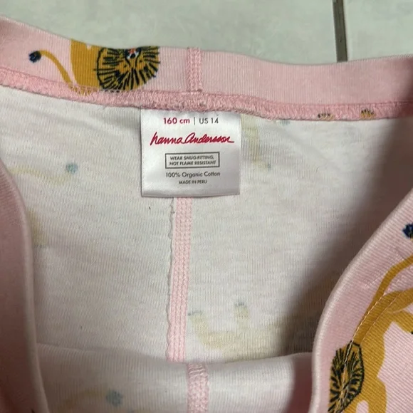 Hannah Andersson lion pajama bottoms girls 14 - Picture 2 of 4